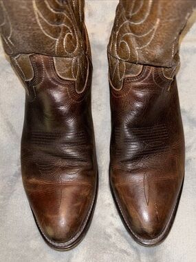 Men's Brown Leather Western Boots - Classic Cowboy Style